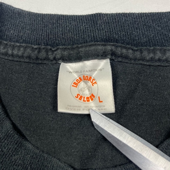 Vtg Iron Horse Saloon Mens T-Shirt Large 1995 Bike Week Dragon Double Sided B4 - Picture 3 of 7